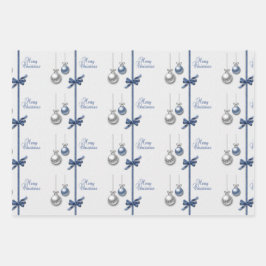 Shiny Elegante Weihnachtsbäder Geschenkpapier Set