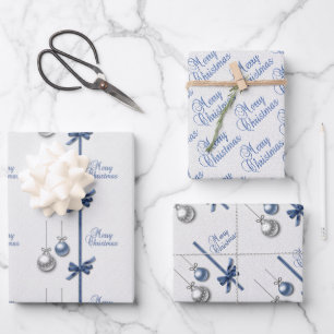 Shiny Elegante Weihnachtsbäder Geschenkpapier Set