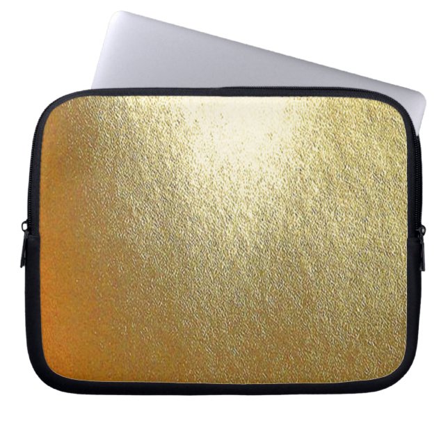 Shiny Gold Art Laptopschutzhülle (Vorderseite)