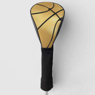 Shiny Gold Basketball Golf Head Cover Headcover