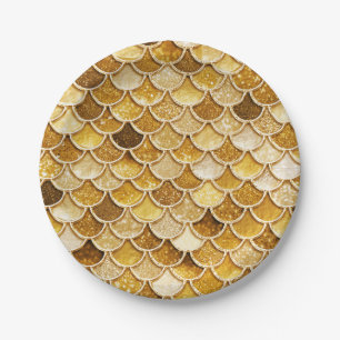 Shiny Gold Glitzer Mermaid Scales Paper Teller