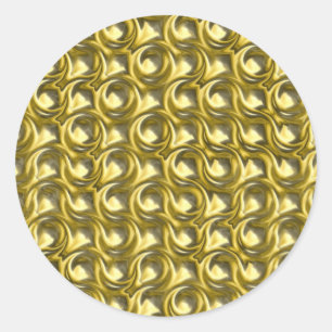 Shiny Gold Loops Runder Aufkleber