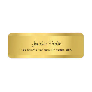 Shiny Gold Template Moderne Script Rücksendeadress