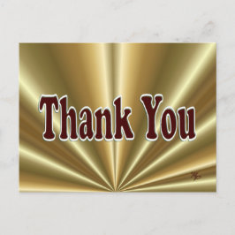Shiny Gold Vielen Dank Postcard - anpassen Postkarte