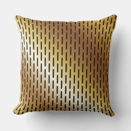 Shiny Golden Metal Tile Kissen