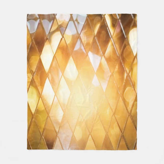 Shiny-goldenes Mosaikglas Fleecedecke (Vorderseite)