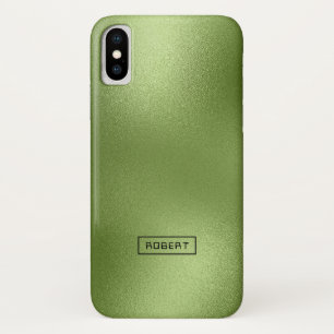 Shiny Green Abstrakt Modern Background Monogram Case-Mate iPhone Hülle