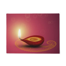 Shiny Happy Diwali Diya - Doormat