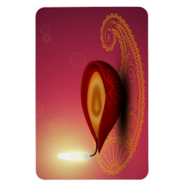 Shiny Happy Diwali Diya - Flexible Magnet