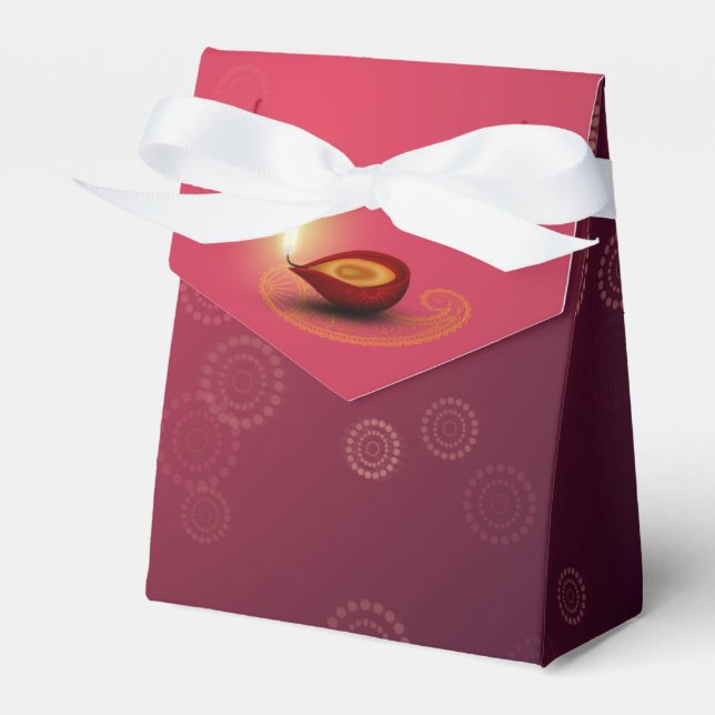 Shiny Happy Diwali Diya - Gefälligkeitsbox Zent Geschenkschachtel (Vorderseite)