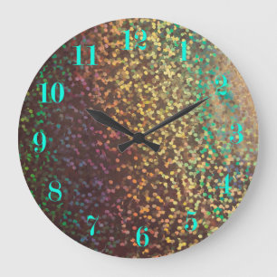 Shiny, Konfetti Große Wanduhr
