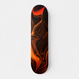 Shiny Korallen gekrümmte Wellen über dunklen Fonds Skateboard