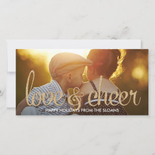 Shiny Love & Cheer Holiday Carte photo
