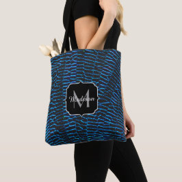 Shiny Metallic, leuchtend blau, abstrakt Tasche