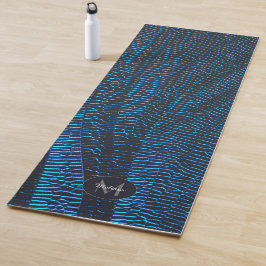 Shiny Metallic, leuchtend blau, abstrakt Yogamatte