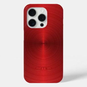 Shiny Metallic Red Design Stainless Steel Look Case-Mate iPhone Hülle