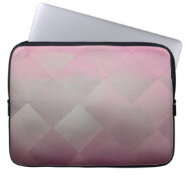 Shiny Modern Checkered Metal Pink Laptopschutzhülle
