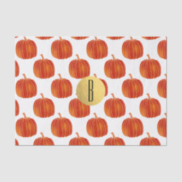 Shiny Orange Autumn Pumpkin Gold Glam Custom Party Seidenpapier