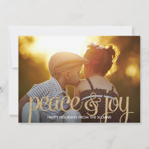 Shiny Peace & Joy Carte photo de vacances