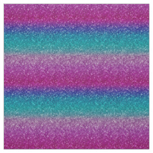 Shiny Pink Blue Aquamarin Ombre Sparkle Stoff
