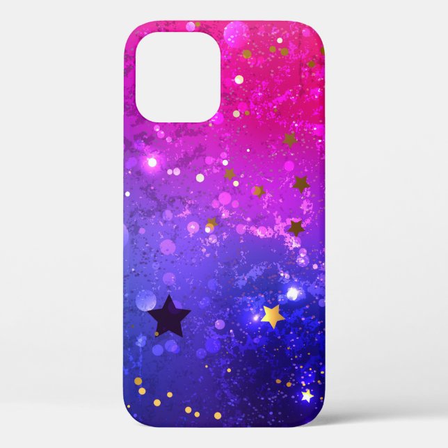 Shiny Pink Blue Background Case-Mate iPhone Hülle (Rückseite)