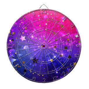Shiny Pink Blue Background Dartscheibe