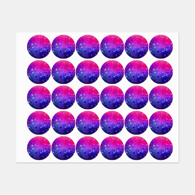 Shiny Pink Blue Background Etiketten (Blatt)