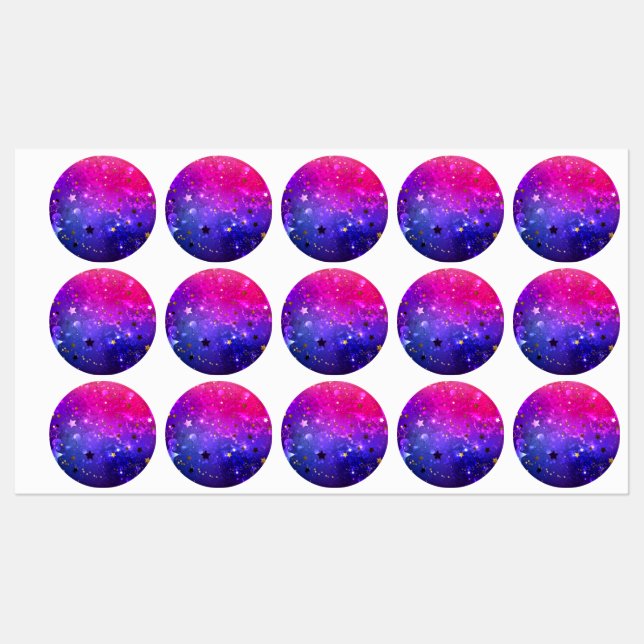 Shiny Pink Blue Background Etiketten (Blatt)