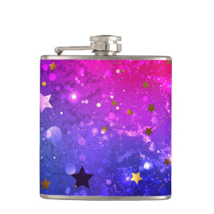Shiny Pink Blue Background Flachmann