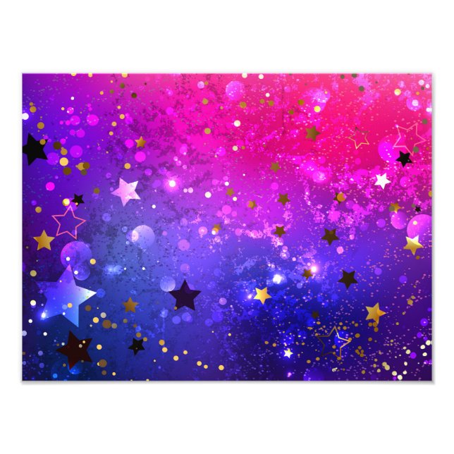 Shiny Pink Blue Background Fotodruck (Vorne)