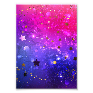 Shiny Pink Blue Background Fotodruck