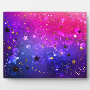 Shiny Pink Blue Background Fotoplatte