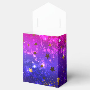 Shiny Pink Blue Background Geschenkschachtel