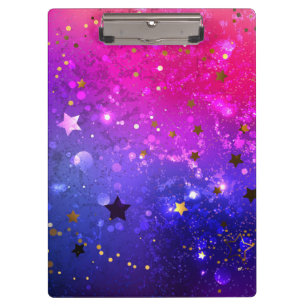 Shiny Pink Blue Background Klemmbrett