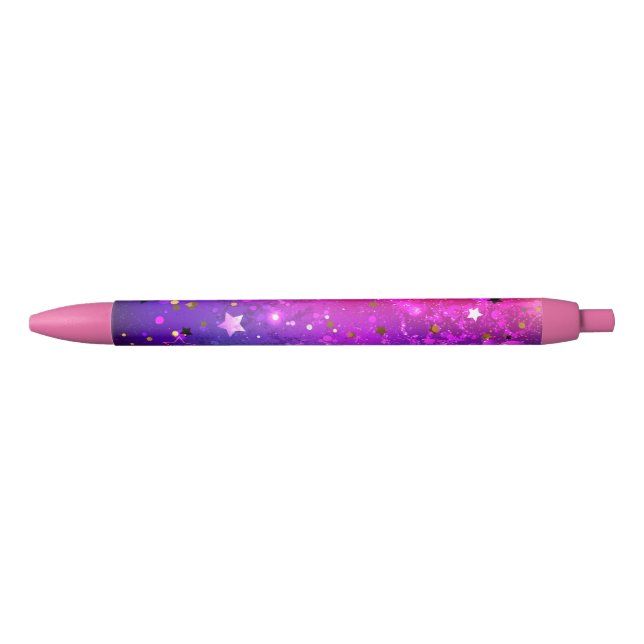 Shiny Pink Blue Background Kugelschreiber (Vorderseite)