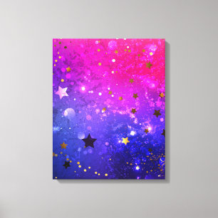 Shiny Pink Blue Background Leinwanddruck