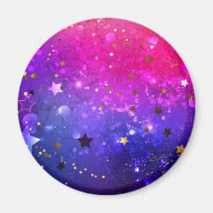 Shiny Pink Blue Background Magnet