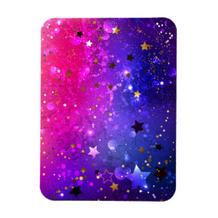 Shiny Pink Blue Background Magnet