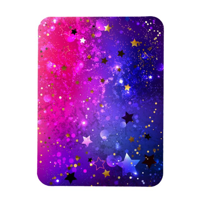 Shiny Pink Blue Background Magnet (Vertikal)