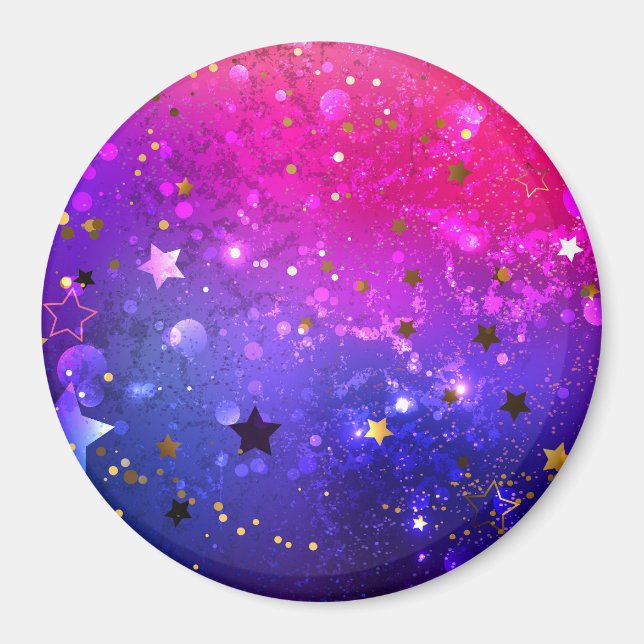 Shiny Pink Blue Background Magnet (Vorne)