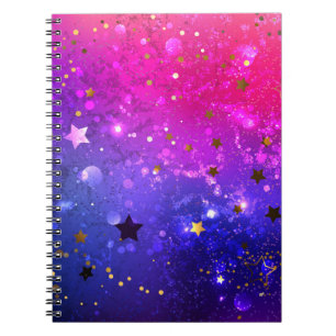 Shiny Pink Blue Background Notizblock