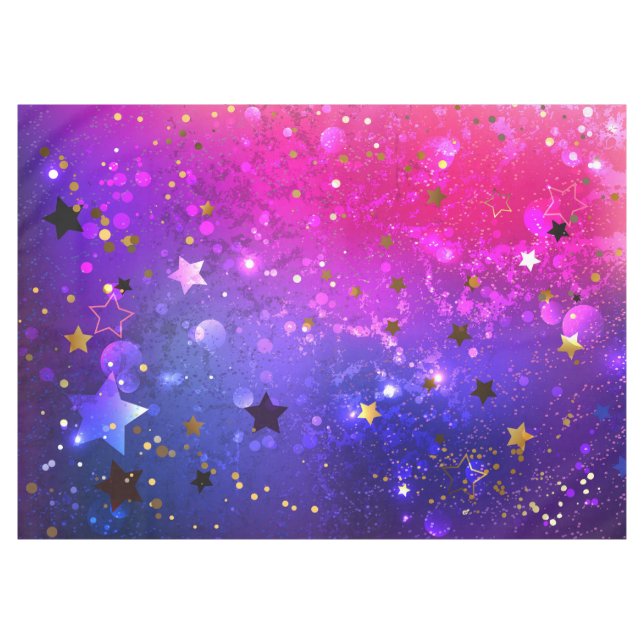 Shiny Pink Blue Background Tischdecke (Vorderseite (Horizontal))