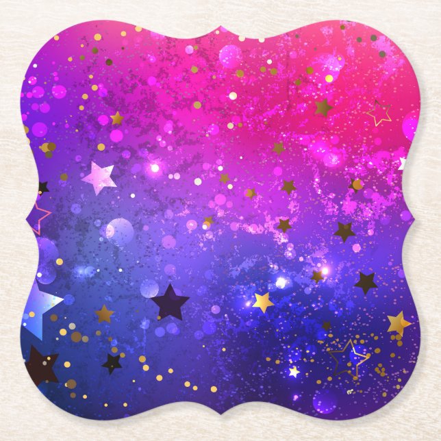 Shiny Pink Blue Background Untersetzer (Vorderseite)