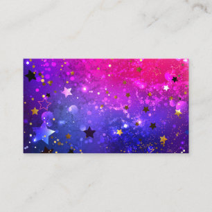 Shiny Pink Blue Background Visitenkarte