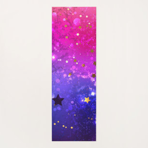 Shiny Pink Blue Background Yogamatte