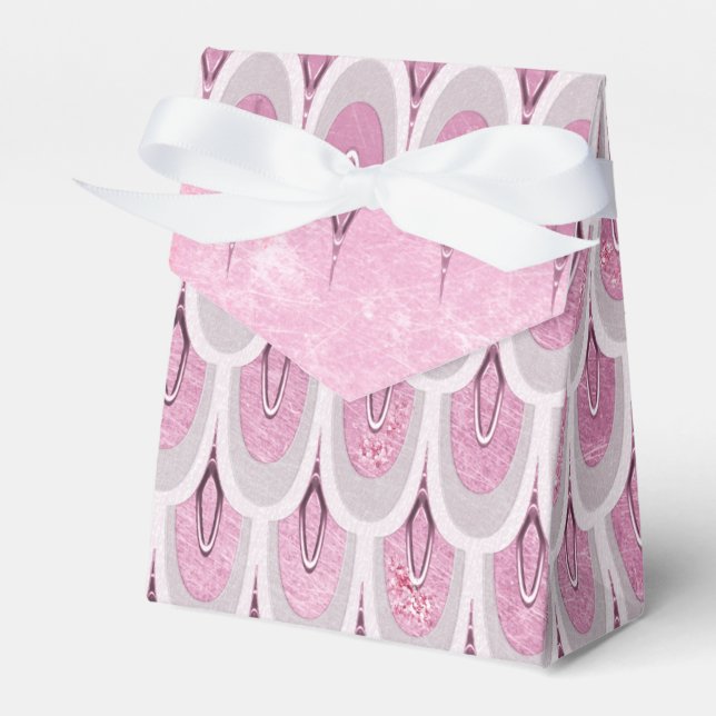 Shiny Pink Glitzer Meerjungfrau Fischskala Geschenkschachtel (Vorderseite)