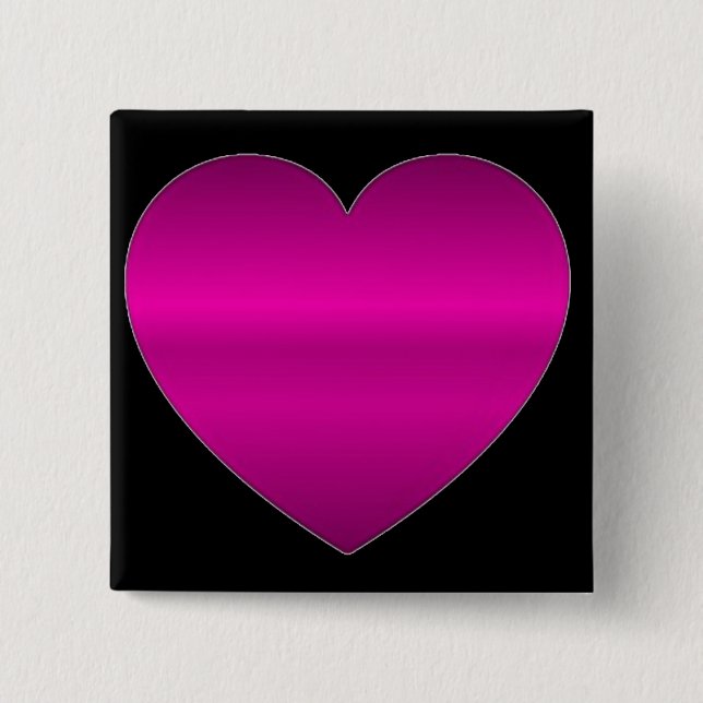 Shiny Pink Heart Button (Vorderseite)