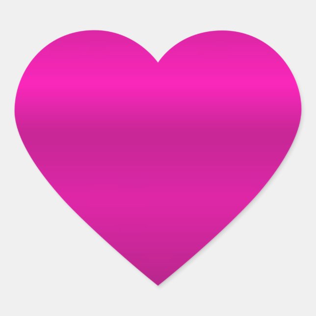 Shiny Pink Heart Herz-Aufkleber (Vorderseite)