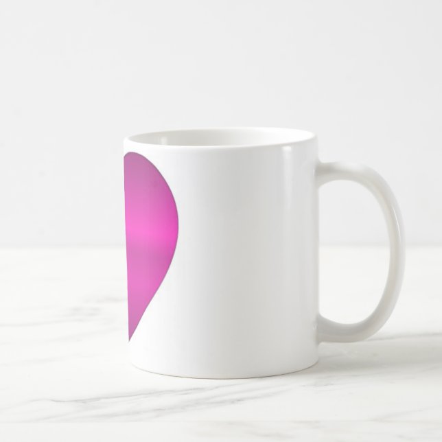 Shiny Pink Heart Kaffeetasse (Rechts)