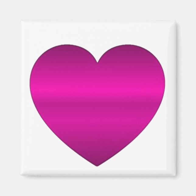 Shiny Pink Heart Magnet (Vorne)